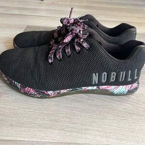 NOBULL Midnight Palm  Men’s 8 Women’s 9.5 Black Colors Colorful Sole